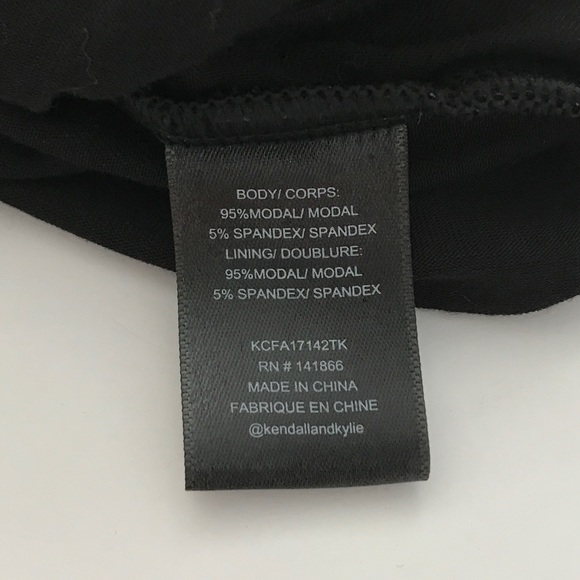 Kendall + Kylie Black Cross Over Button Bodysuit - Picture 5 of 6